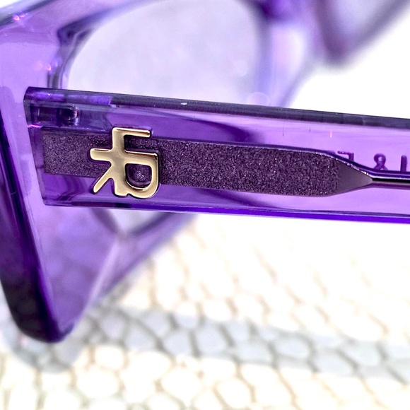 Rare New Roberi & Fraud \'Geraldine\' Sunglasses FR 8005 Purple